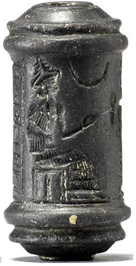 Nannar the Moon God seated upon his throne in Ur