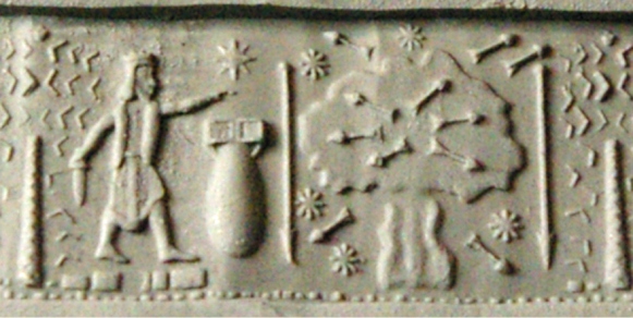 Nebuchadnezzar II relief depicting Inanna's high-tech weapon