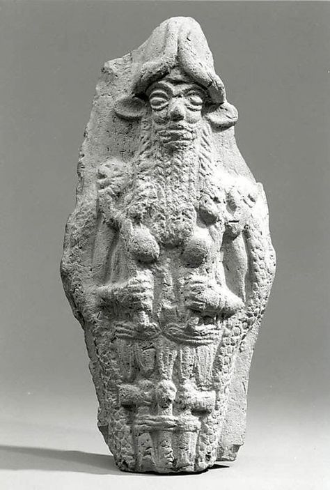 Nergal stele, Lord of the Underworld, carrying his lion-headed weaponry