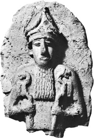 Nergal with the Anunnaki royal crown of animal horns