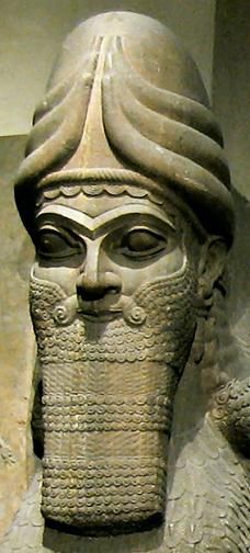 Ninurta wearing a multi-layered horned crown