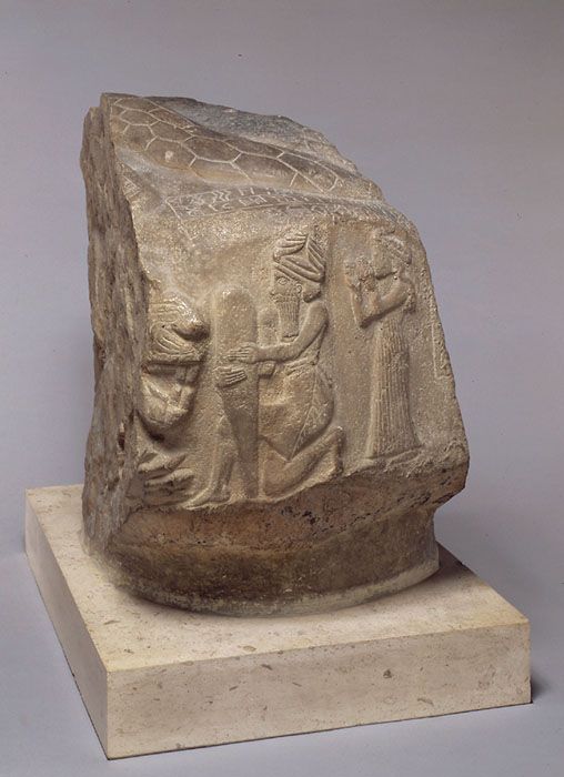 Ningishzidda sets a foundation peg for a ziggurat