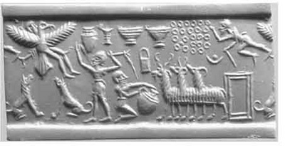 3c - Etana, King of Kish, one of the very few who was allowed to fly to Heaven / Nibiru to meet god the father, King Anu