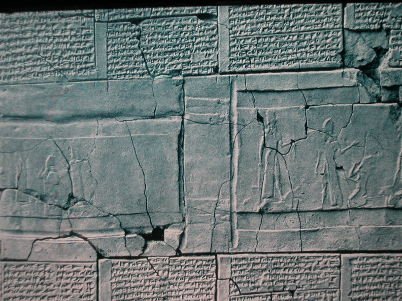 6a - Ashur presents Tukulti-Ninurta to Ninurta & Adad, a king bigger, stronger, faster, smarter & a perfect go-between for gods & man, a mixed descendant of the gods