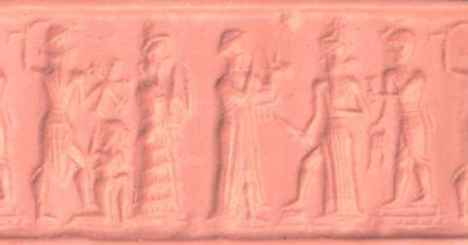 12 - Ninurta attacks earthling with 50-headed mace, Ninsun, Nannar, Utu, & semi-divine high-priest