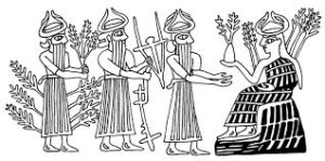 2c - Haia, Enlil, unknown god, & Nisaba
