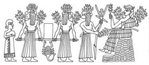 3bb - Haia, unknown god, Enlil, & Nisaba