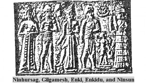 6fa - Ninsun, Gilgamesh, Utu, Enkidu, & Lama