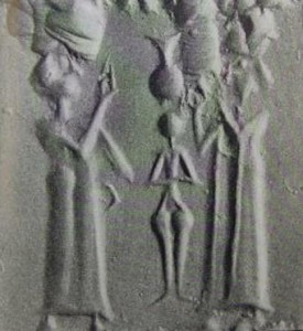 7i - early king, Nannar & naked Inanna