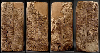 5aa - Sumerian Kings List, Kish artifact, There are 11 cities, cities in which the kingship was exercised.  A total of 134 (ms. P4+Ha has instead: 139) kings, who altogether ruled for 28,876 + X (ms. P4+Ha has instead: 3443 + X) 21 years.