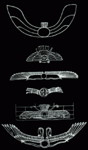 1c - symbols of Nibiru-the planet that flys by-winged globe