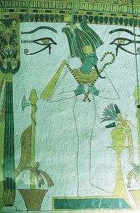 7g - Osiris flanked by Eyes of Horus