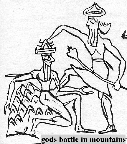 3 - Alalu & Anu, Nibiru gods, wrestled for kingship while on the Earth, Alalu had killed the previous king for his inability to confront the serious problems planet Nibiru was facing, due to their many wars, their atmosphere began to escape through rips opened in its ozone, king after king failed to solve the problem, Alalu saw himself as their hero, & challenged Anu to wrestle with him, winner take all