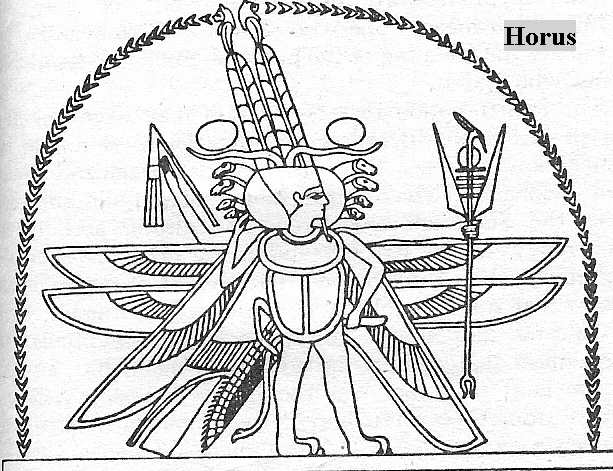 4 - Gibil gave grand-nephew Horus Winged Sandals, Gibil, god of the fiery kilns, fashioned a flying disc for his brother Marduk's grandson Horus, it caused him to have "Winged Sandals" to run across the sky, Horus later had sky battles with his uncle Seth