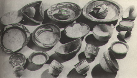 10 - pottery from Eridu, 4,000 + B.C., our forgotten past trying to come back into our consciousness