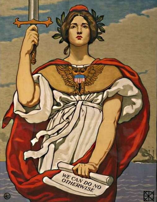 11a - giant goddess Columbia & the US Navy, "We Can Do No Otherwise"
