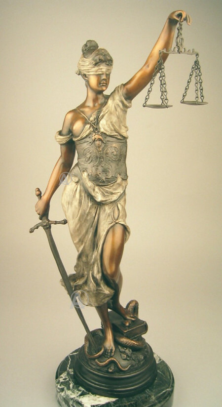 15 - goddess Columbia & the Scales of Justice, worshipped by US Supreme Court