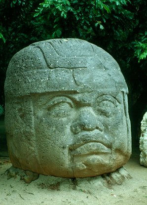 2b - Olmec head artefact, possibly a king's head, hundreds of Olmec heads have been discovered so far, kings carved in succession, Olmec's are black Africans shipped to the Yucatan by Ningishzidda due to his expulsion from Egypt by his brother Marduk, the 1st earthlings to inhabit So. America, as dislpayed by Sitchin in the Mexico City Museum