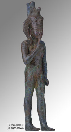 2d - Horus the Child,  miracle son, thanks to Ningishzidda, the last male descendant to Marduk of Enki's side of the gods stationed on Earth Colony