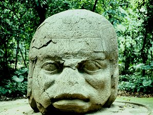 2d - Olmec head artefact, possibly a king's head, hundreds of Olmec heads have been discovered so far, kings carved in succession, Olmec's are black Africans shipped to the Yucatan by Ningishzidda due to his expulsion from Egypt by his brother Marduk, the 1st earthlings to inhabit So. America, as dislpayed by Sitchin in the Mexico City Museum