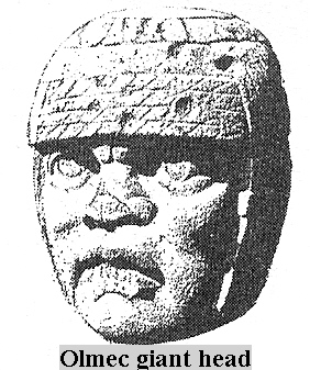 2s - Olmec head artefact, possibly a king's head, hundreds of Olmec heads have been discovered so far, kings carved in succession, Olmec's are black Africans shipped to the Yucatan by Ningishzidda due to his expulsion from Egypt by his brother Marduk, the 1st earthlings to inhabit So. America, as dislpayed by Sitchin in the Mexico City Museum
