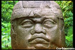 2t - Olmec head artefact, possibly a king's head, hundreds of Olmec heads have been discovered so far, kings carved in succession, Olmec's are black Africans shipped to the Yucatan by Ningishzidda due to his expulsion from Egypt by his brother Marduk, the 1st earthlings to inhabit So. America, as dislpayed by Sitchin in the Mexico City Museum