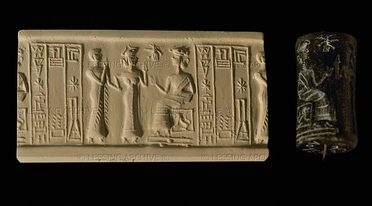 Ur-Nanshe is presented to goddess Ningal, Inanna espoused many of the mixed-breed kings, here she presents one to her mother Ningal, spouse to Nannar in Ur