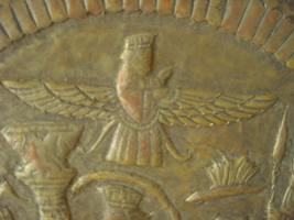 9 - King Anu in flight, the Sky-God Anu with eyes in the sky; the gods used flying saucers to get to Earth, just as they do today