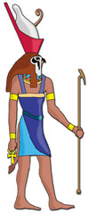 3c - Horus, the protector of Egypt after his father Osiris was murdered, Egypt produced a trinity of gods with father Osiris, virgin mother Isis, & the son of god Horus, this type of trinity of gods is found many times in different civilizations