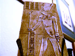 3e - Horus - miracle son of Isis & deceased Osiris, Egypy was left to the son of Isis, Horus, the one who executed his uncle Seth for murdering his father, losing an eye in the skirmish