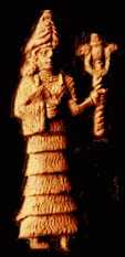 4a - Mesopotamian alien giant goddess Inanna, with what became to be the Liberty Torch