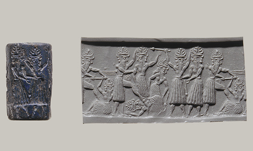 4b - artefact from Assur depicting the gods battling other gods, the 2nd & 3rd generations of giant alien gods on Earth Colony, descendants of Enlil on Earth vrs. descendants of Enki's on Earth, squabbling over just about everything, as each prince desired their own authority & power over the worker earthlings, their squabbles became extremely lethal for earthlings who were loyal or not