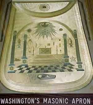 4ee - Washington's Masonic Apron with the Eye of Horus, Horus symbol found everywhere in secret societies around the world, the memory of Horus is honored by governments, organizations, religions, & secret societies of the power-brokers of all things on Earth