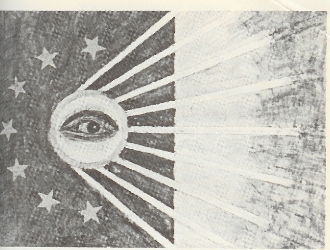 5 - another example given to the Eye of Horus Flag, the 1st proposed American Flag, Masons putting it out there for all to see that the alien god Horus was firmly behind America's coming into being, giving honor & praise to Horus, son to Osiris, grandson to Marduk, & great-grandson to Enki, the wisest god of them all