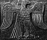 5a - Ninurta's symbol, Byzantine Double-Headed Eagle, symbolizing when the giant alien gods came down from Heaven & establish a colony on Earth, then created man in their image, & in their likeness, to do the work for the gods