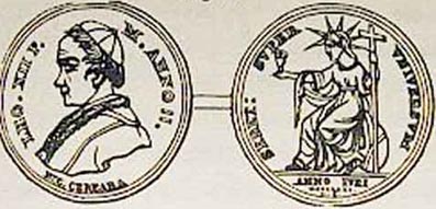 5f - Inanna on a Vatican coin, alien giant Inanna / Columbia / Liberty all throughout history