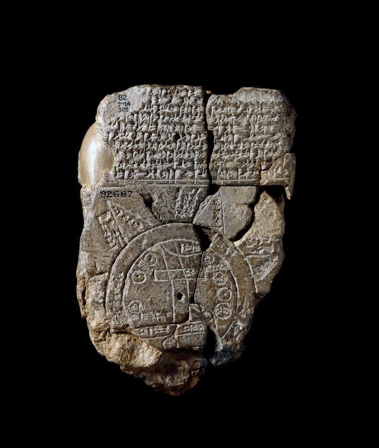 6 - Assyrian artifact of the Babylonian Map of the World, this could be known only, if it were viewed from the air, by the alien gods