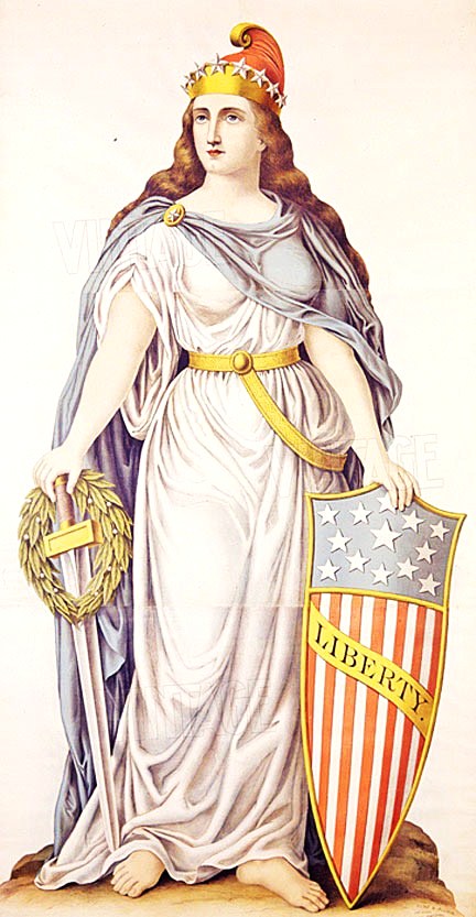 6j - Columbia, goddess of the Revolutionary War, Goddess of War, Goddess of Love, & now Goddess of Liberty