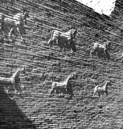 7 - wall of Babylon, animal figures symbolizing different gods, zodiacs, periods of time claims were made to be Supreme God on Earth Colony by the rival clans of gods