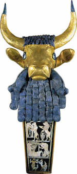 7c - artifact from the Royal Tomb in Ur, the ram Abraham sacrificed instead of Isaac, ancient evidence from the actual place of Abraham, suggests the story's authenticity, Mesopotamian artifacts are shamefully being destroyed by Radical Islam