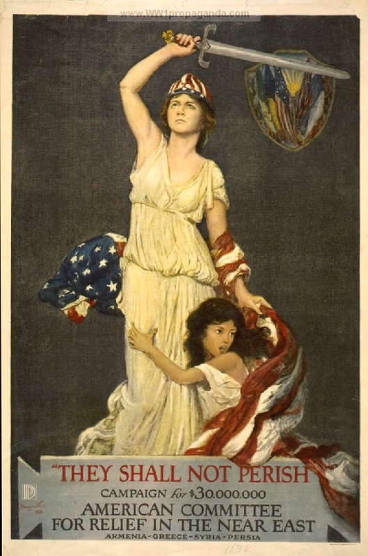 9d - WW I, goddess Columbia, "Thou Shalt Not Perish"