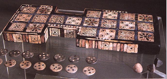 ancient Ur artefact of a board game, recreation taught to the earthlings in the advanced city of Ur, Nannar's patron city, Nannar brought civilization to this advanced state, SEE UR ARTEFACTS & KINGS ON NANNAR'S PAGE UNDER UR