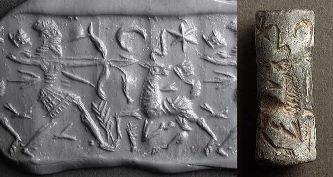 Mesopotamian scene hunting antelope