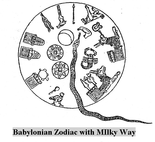 2d - ancient Babylonian Zodiac with Milky Way