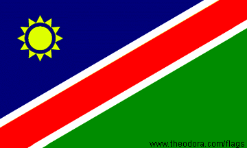 6g - Namibia National Flag, 12-pointed star symbol of the 12th star in our solar system, planet Nibiru