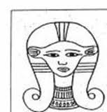 18 - Ninhursag, Ninmah, Nintu, her own hair style was used as her symbol of the Umbilical Chord Cutter