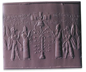 5 - Enlil, Anu in his sky-disc, Enki, & Tree of Life