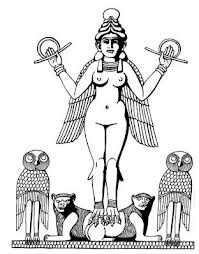 10 - Inanna atop her lions, symbol of her authority