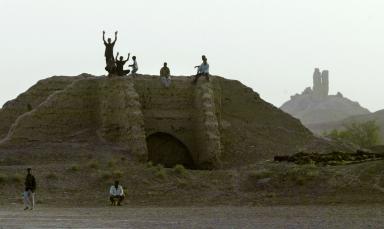 ancient ziggurat of Nabu towers over Iraqi landscape