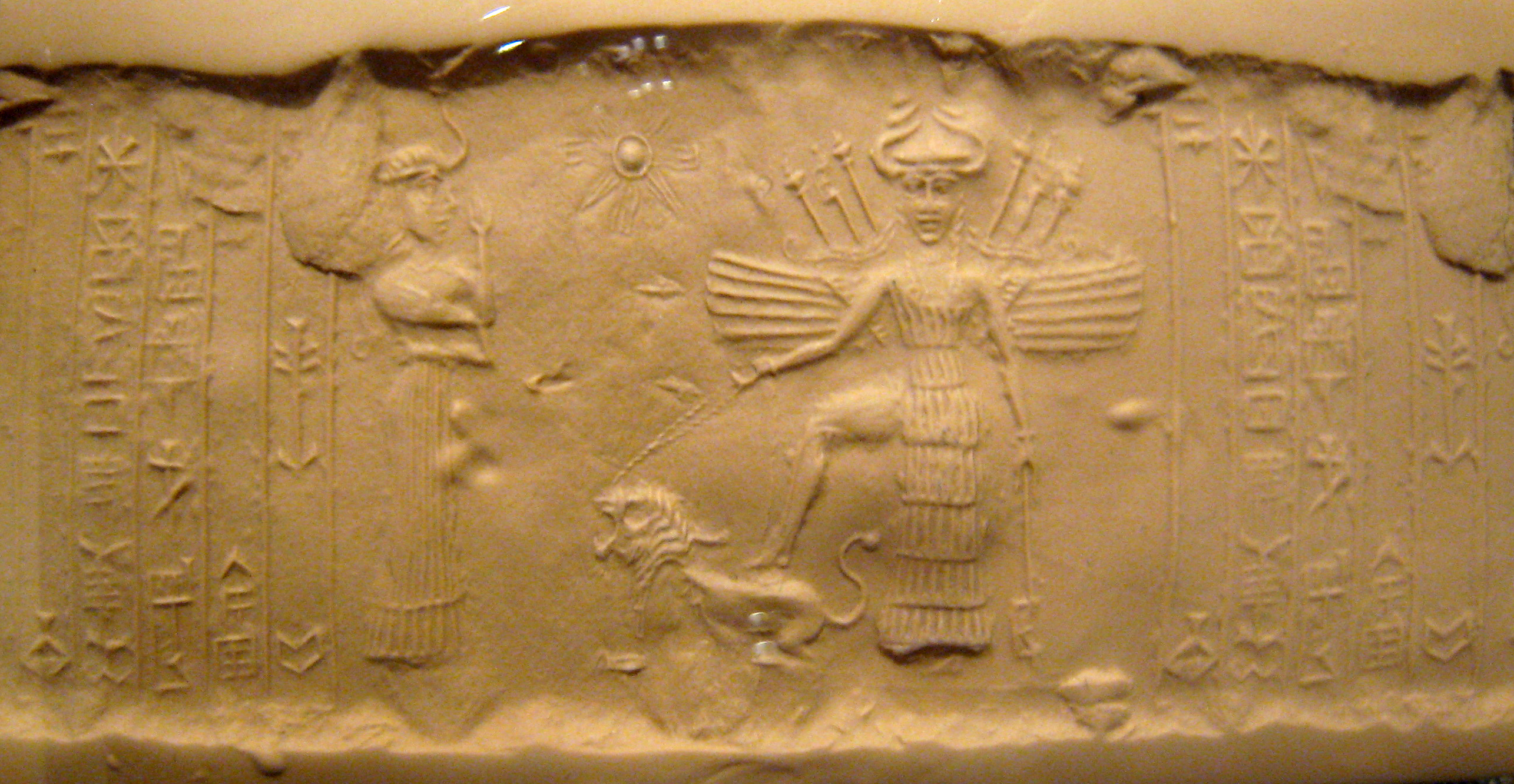 12 - Ninshubur & Ishtar-Inanna atop lion - Leo
